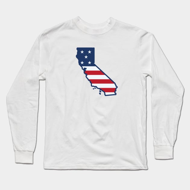 Stars and Stripes California Long Sleeve T-Shirt by SLAG_Creative